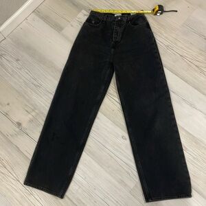 Calvin Klein straight leg, high rise black jeans